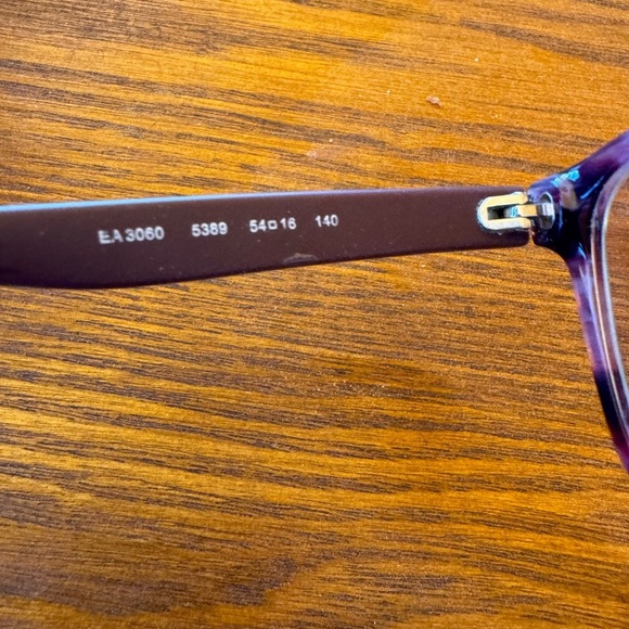 Emporio‎ Armani EA3060 Shiny Striped Violet Eyeglasses main image 7